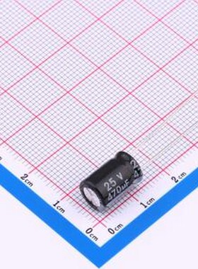 01EC1227SHC470UF25V 直插铝电解电容 470uF ±20% 25V 插件,D8xL