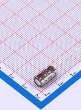 152EC0420 直插铝电解电容 47uF ±20% 50V 插件,D6.3xL12mm