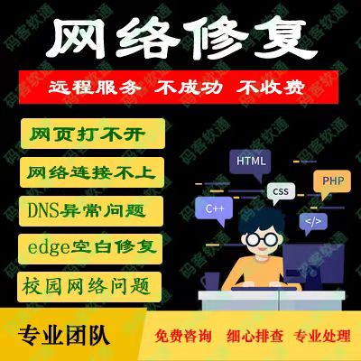 电脑网络修复DNS异常校园网页浏览器打不开wifi无法连接上不了网