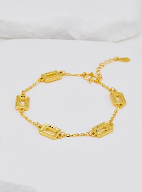 方糖碎冰冰金包银手链轻奢百搭