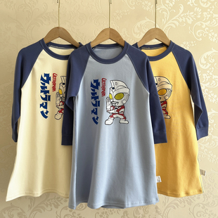 男童纯棉睡裙长袖 儿童连体睡衣宝宝家居服保暖舒绒睡袍 厚秋冬季