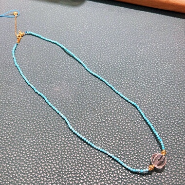 天然绿松石锁骨链简约百搭原创