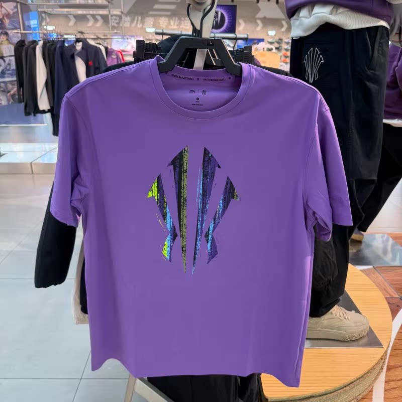 安踏凯里欧文系列篮球T恤1短袖冰丝透气男夏季新款上衣172621109