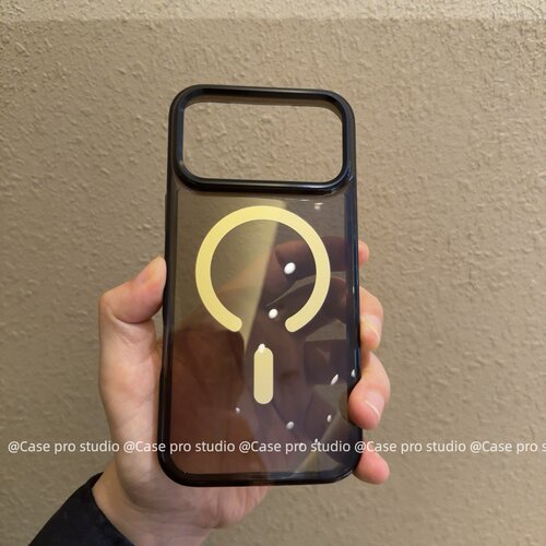 金属镜头圈 茶黑色iPhone18 pro max手机壳透明磁吸适用苹果18pro全包硅胶软边17promax新款独立按键16pro套