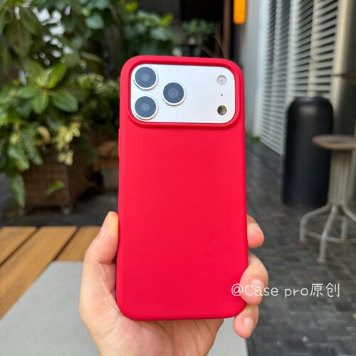 冰川蓝 液态硅胶iPhone18 pro max手机壳适用苹果18pro红色保护套新款17/16大孔防摔15/14全包