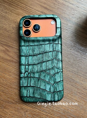 皮套 iPhone17promax手机壳绿色适用苹果16pro保护套15全包14/13新款男生防摔