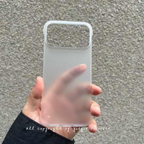 无边框 iPhone 17 pro max超薄手机壳适用苹果air磨砂保护套16 plus半透明磨砂15/14散热13/12简约ins风