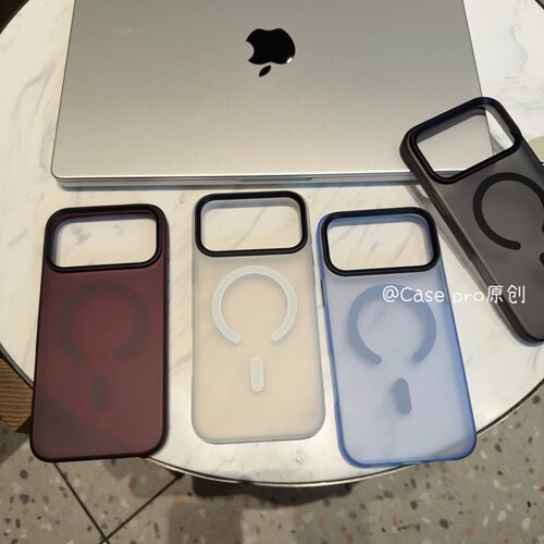 撞色镜头 iPhone18 pro max手机壳磁吸肤感适用苹果18pro全包软边硅胶保护套17promax男女情侣简约新款