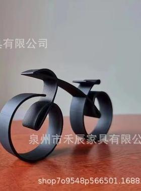 跨境独立站金属单车摆件 室内桌面装饰 园艺摆件创意铁艺工艺品