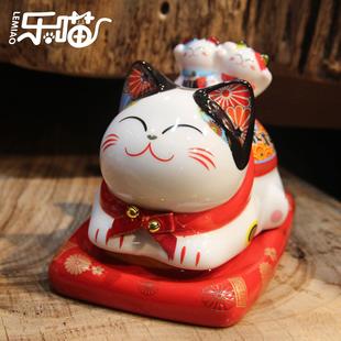 家居客厅办公室复古中式 乐喵陶瓷烟灰缸创意个性 防飞烟灰缸