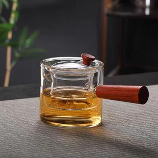 侧把玻璃煮茶壶功夫过滤分离泡茶器加厚单壶花茶壶家用茶具跨境厂
