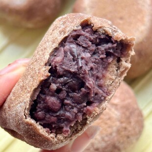 薄皮豆沙包纸皮红豆沙馒头手工红豆馅包子枣泥饼皮薄馅多馍馍