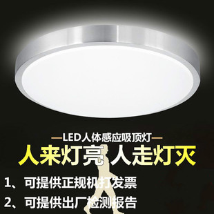 声控吸顶灯led雷达人体感应灯应急厕所楼道家用走廊过道楼梯灯具