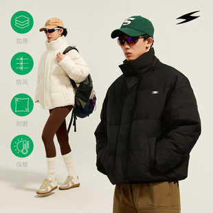 SOCKKEY胸前LOGO印花美拉德美式复古面包服潮牌立领男女外套棉服