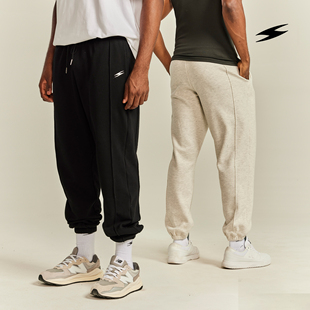 针织裤 SOCKKEY 美式 运动锻炼跑步篮球裤 男 立体双线分割束脚裤