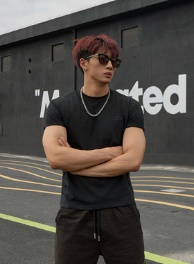 SOCKKEY杜邦Sorona顶男打造亲肤小袖口型男健身显肩宽显壮短袖T恤