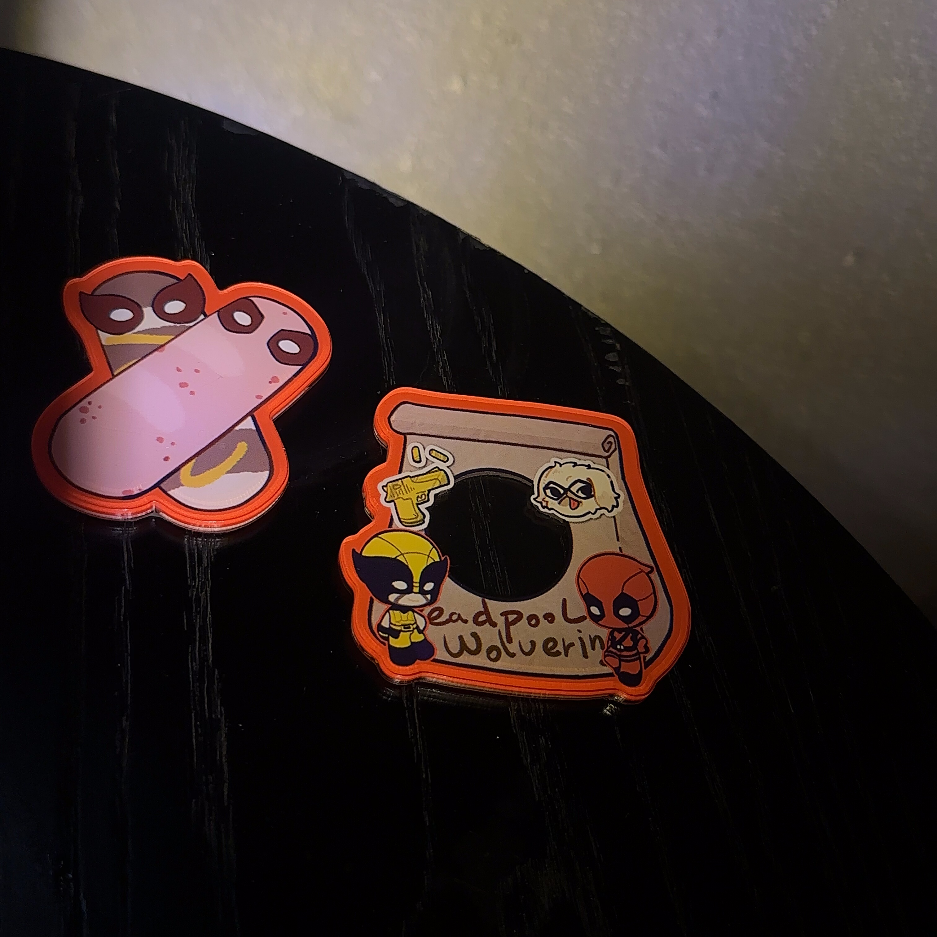 死侍与金刚狼冰箱贴Q版本