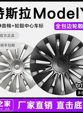 适用特斯拉ModelY19寸全包边太阳神款轮毂盖轮毂保护罩防