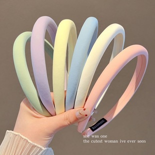 糖果色海绵发箍女夏日高颅顶显脸小发捆小号甜美可爱发卡洗脸头箍