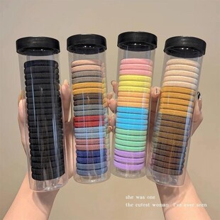 简约高弹力扎头发橡皮筋女高马尾发绳不伤发耐用头绳百搭发圈头饰