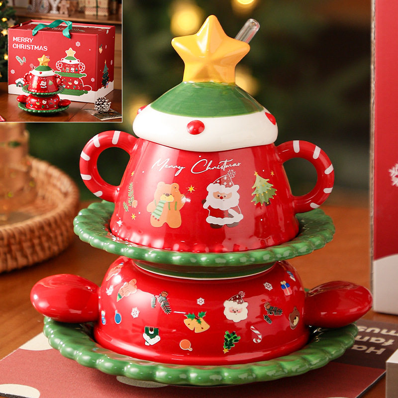 新女神节伴手礼套装创意陶瓷杯子