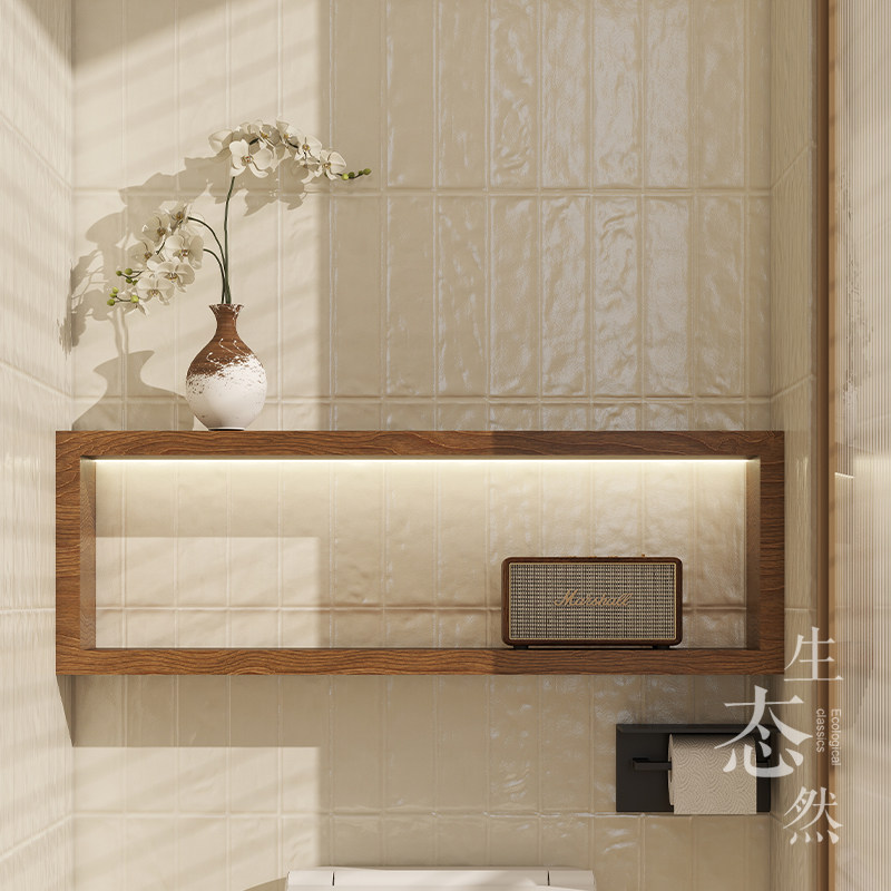 白色法式复古珍珠贝壳釉砖