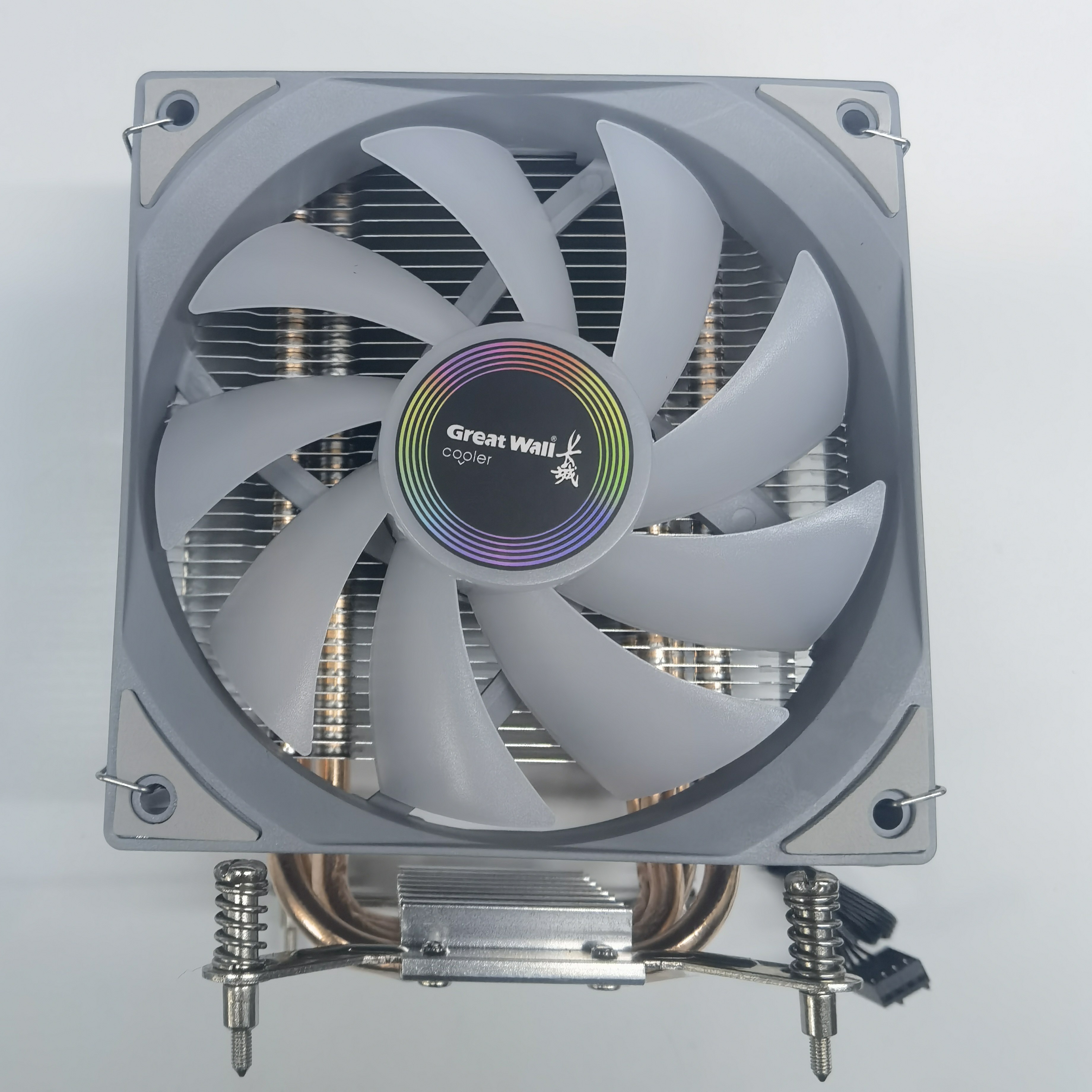 长城GreatWall台式电脑cpu风扇散热器4四铜管炫彩螺丝