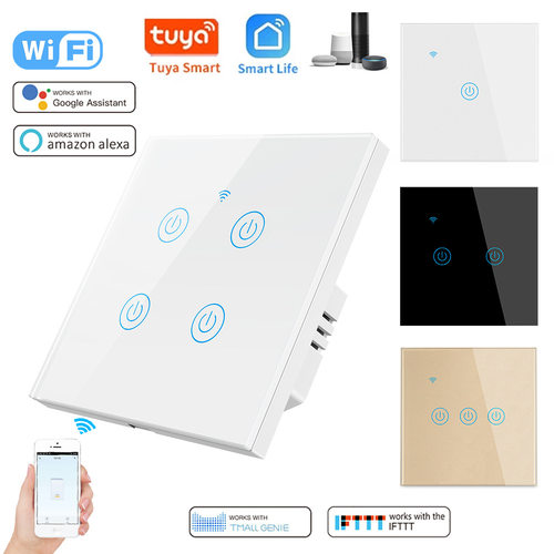 wifi开关美规欧规英规触摸墙壁太阳能热水器开关涂鸦智能WiFi开关