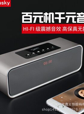 MUSKY DY22L 便捷式家用蓝牙音箱 低音炮闹钟音响 手机无线插卡