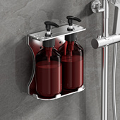 酒店民宿防盗防灌装 防偷皂液器支架洗发水沐浴露洗护用品支架免钉