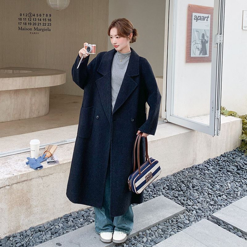 大货2025冬季新款简约时尚双面呢大衣2D107/8511/P275控418,女装毛呢外套,2D107