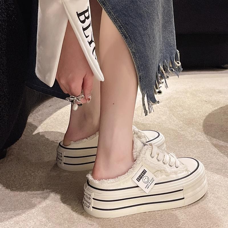 包头半拖鞋无后跟懒人女鞋
