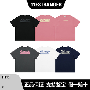 宽松复古T恤潮牌男女休闲 廓形运动背后logo印花短袖 11E 春夏经典