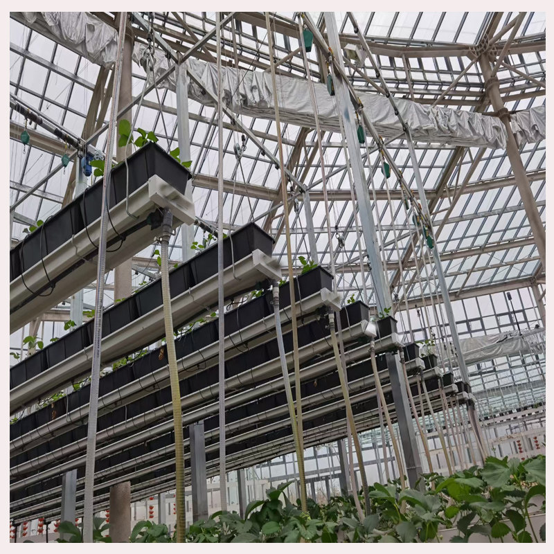 可升降草莓种植槽瓜果蔬菜种植槽可升降栽培系统大棚立体种植箱i.