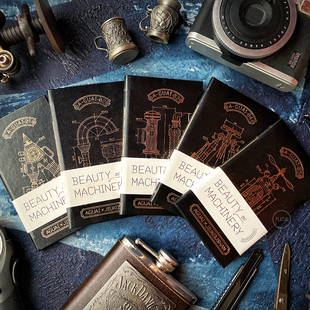 阿怪×九口山MINI PH7系列之机械之美2.0烫金复古迷你笔记本 NOTE