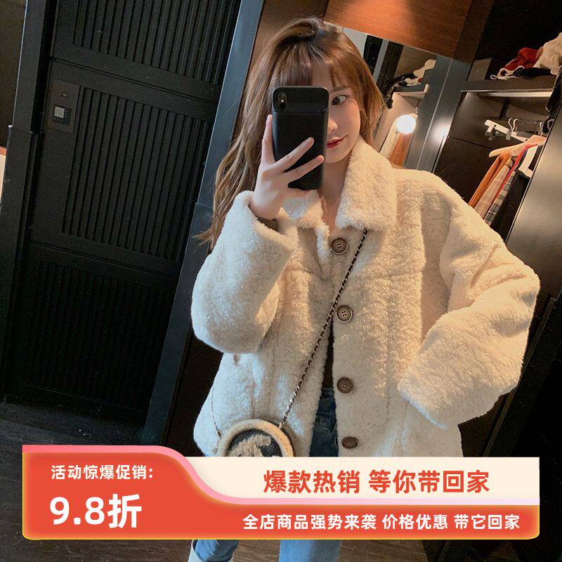 女慵懒学生新款年2023潮短款开衫秋冬搭外套宽松上衣韩版百毛卫衣
