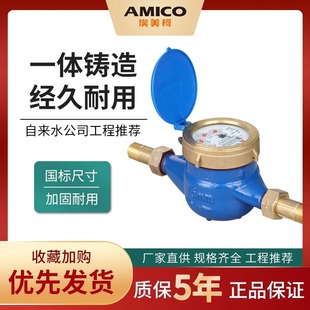 正品 埃美柯水表家用LXSY铁壳高灵敏防滴水表4分机械数字冷水