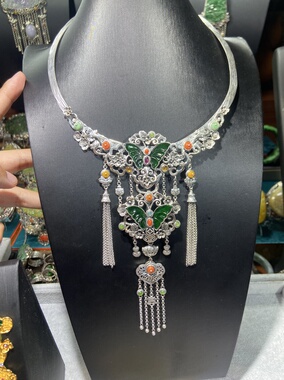 民族风蝴蝶套装一套台湾工吊坠