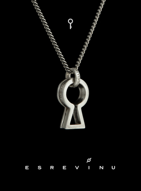 宇宙记号「LOCK-锁」项链 原创设计  -「为什么乌鸦像写字台？」