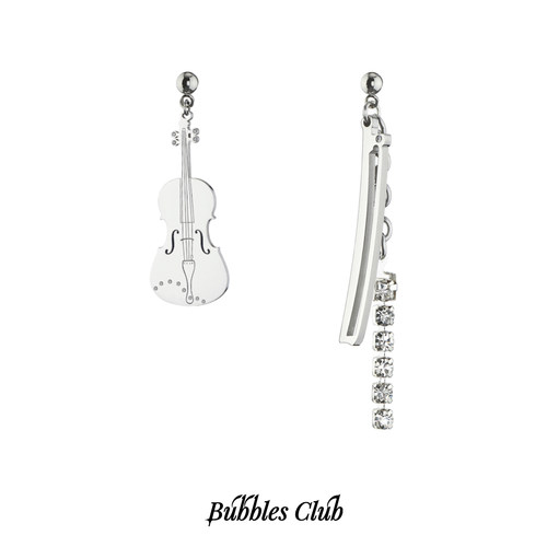 Bubblesclub提琴耳饰原创设计