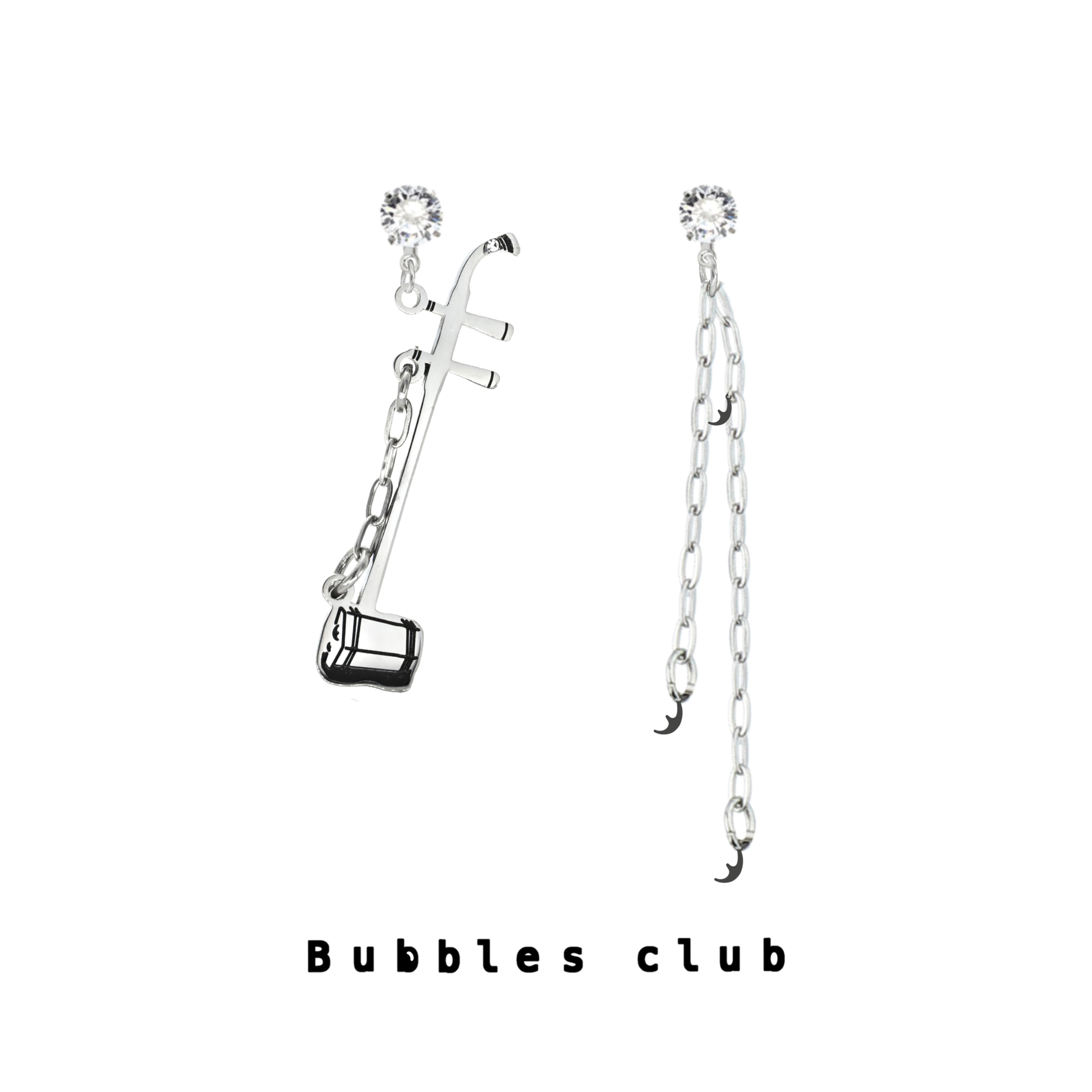 Bubblesclub新中式钛钢情侣锆石
