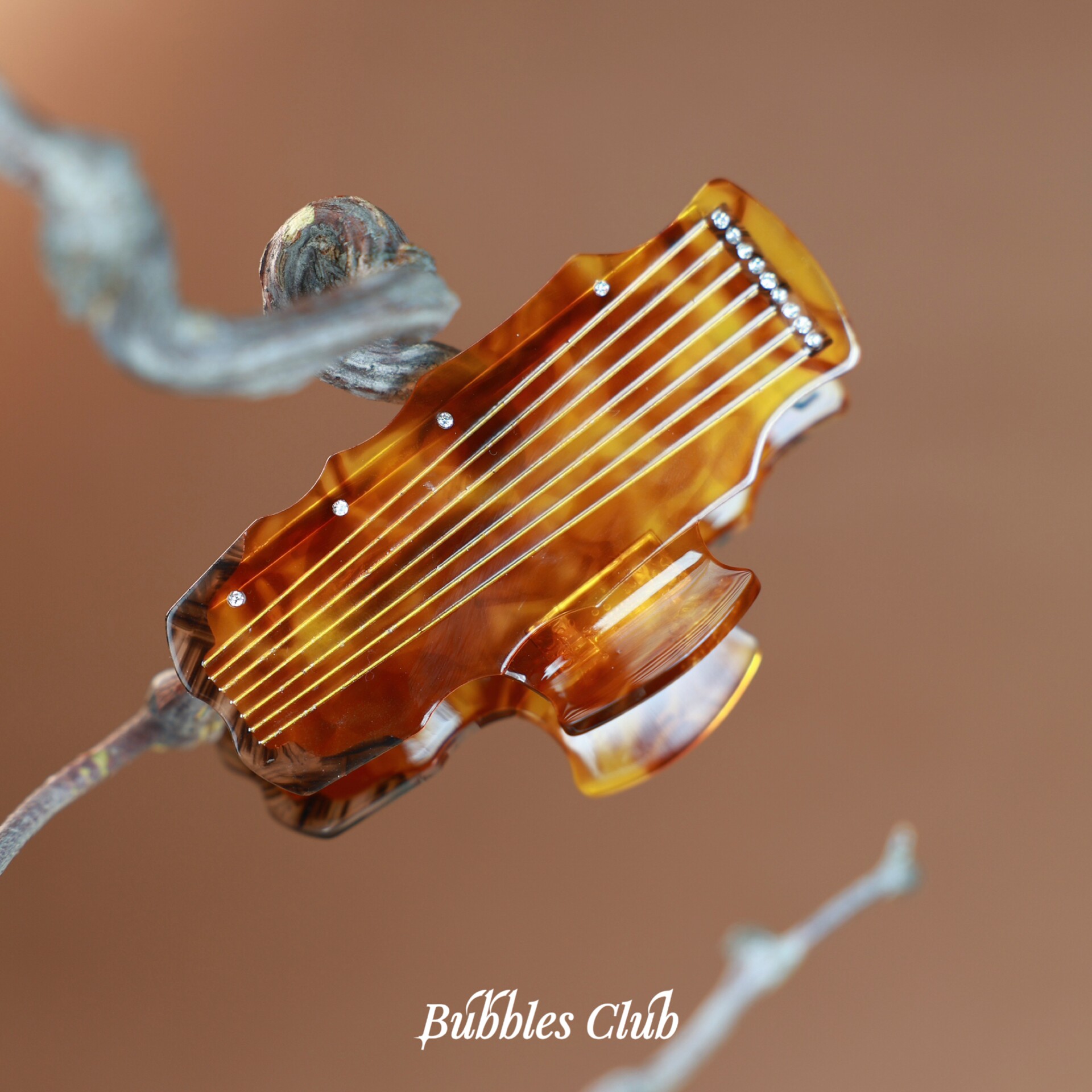 BubblesClub《丝桐长乐》古琴抓夹边夹新中式发抓配饰原创设计