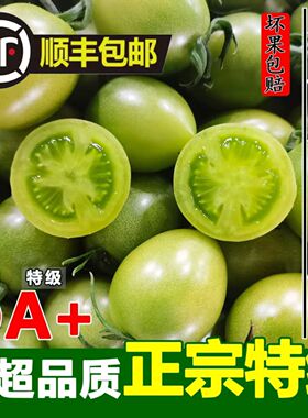 顺丰正宗青甜2号绿色小番茄新鲜青霞圣女果巨甜水果现摘小西红柿