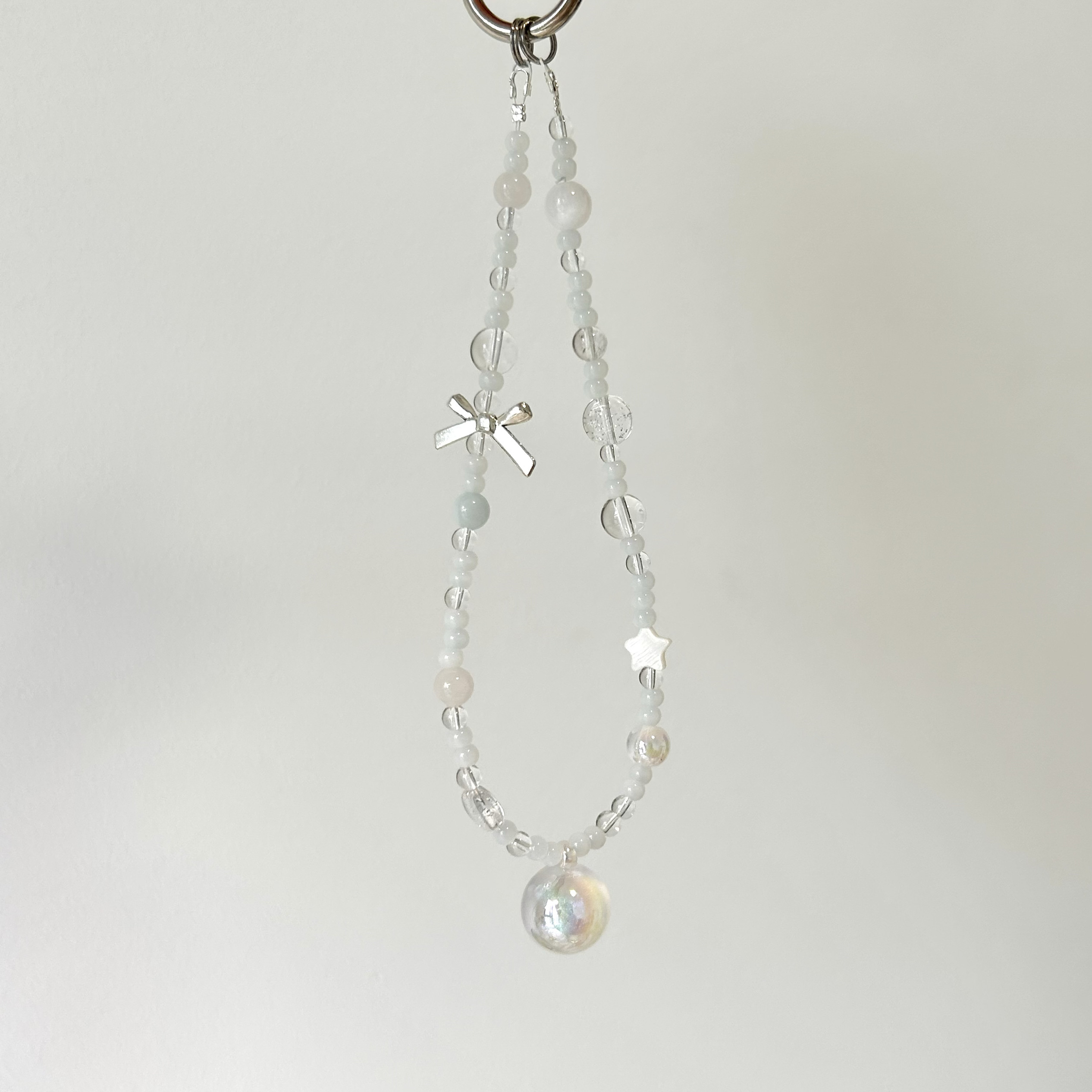 purple forest原创*人鱼幻境幻彩贝壳星星～手机链ccd拍立得挂件