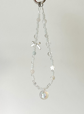 purple forest原创*人鱼幻境幻彩贝壳星星～手机链ccd拍立得挂件