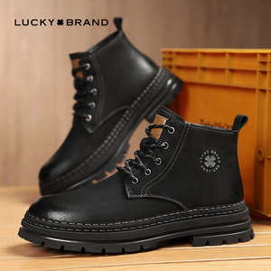 Lucky马丁靴Brand四叶草情侣款复古工装大黄蜂短靴英伦男靴女靴