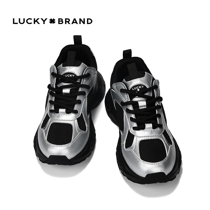 LUCKYBRAND老爹鞋四叶草休闲鞋情侣款时尚幸运增高女鞋男鞋运动鞋