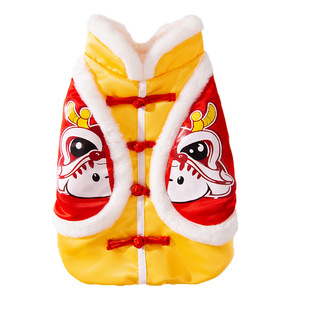 秋冬季狗狗衣服柯基新年马甲法斗腊肠犬中大型犬过年唐装宠物衣服