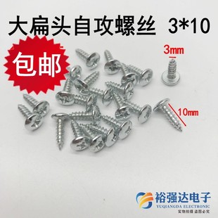 电热水壶温控螺丝 十字大扁头自攻螺丝温控开关配件M3*10螺丝钉