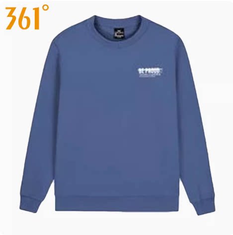 361度男装运动卫衣2024春季新款361圆领套头衫休闲长袖上衣4021A